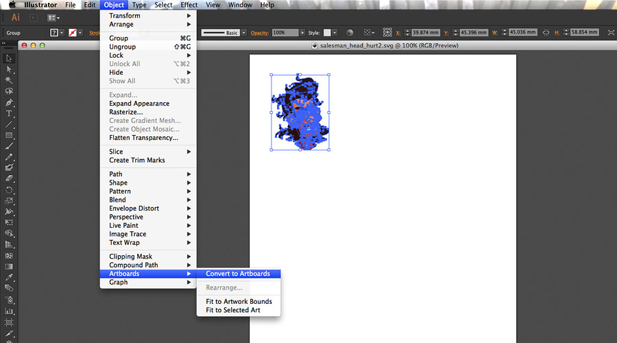 Saving out in Illustrator, or creating a map of a small constellation of stars. You decide.