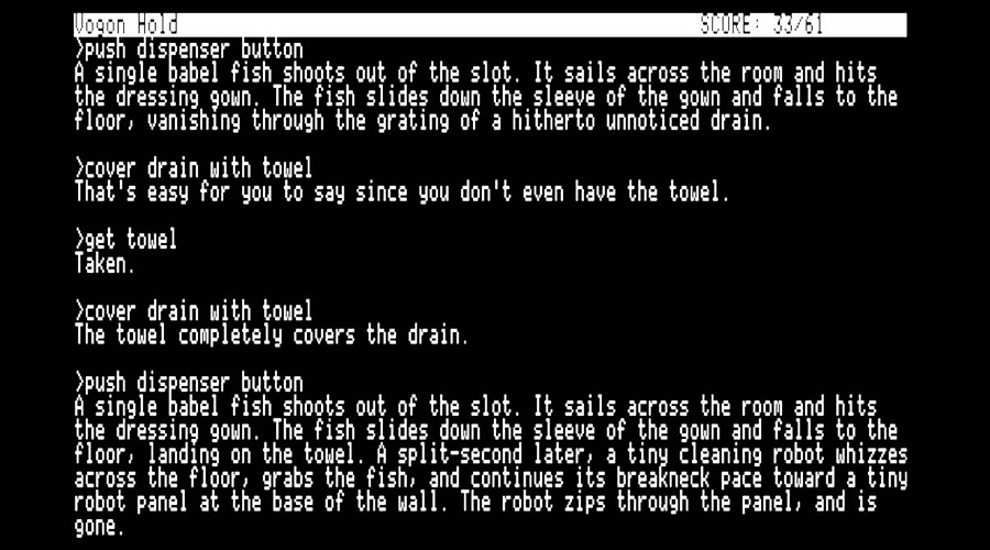 Hitchhiker's Guide to the Galaxy on Commodore 64 - also known as every unfair frustration you have ever suffered, condensed